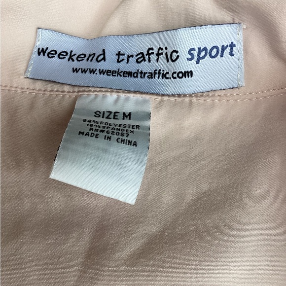 Women's Light Pink Zip-Front Sleeveless Vest Weekend Traffic Sport Size M - Picture 2 of 7